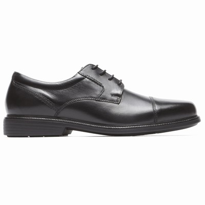 Rockport Charles Road Cap Toe Oxfords Schuhe Herren Schwarz XYF-295384
